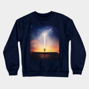 watching the galaxy Crewneck Sweatshirt